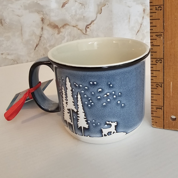 Global Design Forest Reindeer Holiday Coffee Mug Cup - Picture 10 of 11